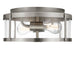 Generation Lighting Canada - Two Light Flush Mount - Lumra - Brushed Nickel- Union Lighting Luminaires Decor