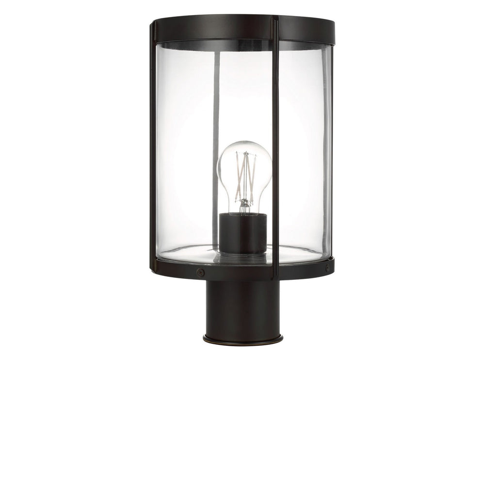 Generation Lighting Canada - One Light Outdoor Post Lantern - Luning - Textured Black- Union Lighting Luminaires Decor