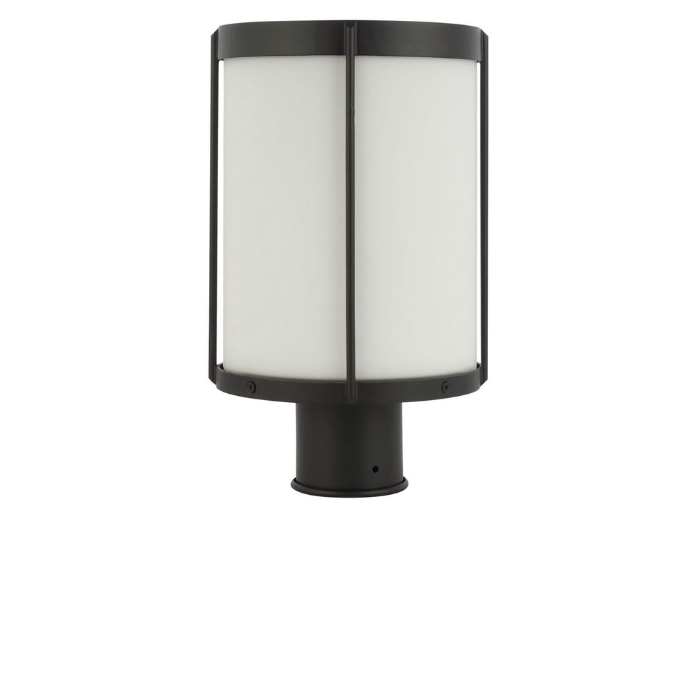 Generation Lighting Canada - One Light Outdoor Post Lantern - Luning - Textured Black- Union Lighting Luminaires Decor