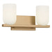 Generation Lighting Canada - Two Light Vanity - Neblina - Satin Brass- Union Lighting Luminaires Decor