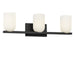 Generation Lighting Canada - Three Light Vanity - Neblina - Midnight Black- Union Lighting Luminaires Decor