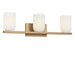 Generation Lighting Canada - Three Light Vanity - Neblina - Satin Brass- Union Lighting Luminaires Decor