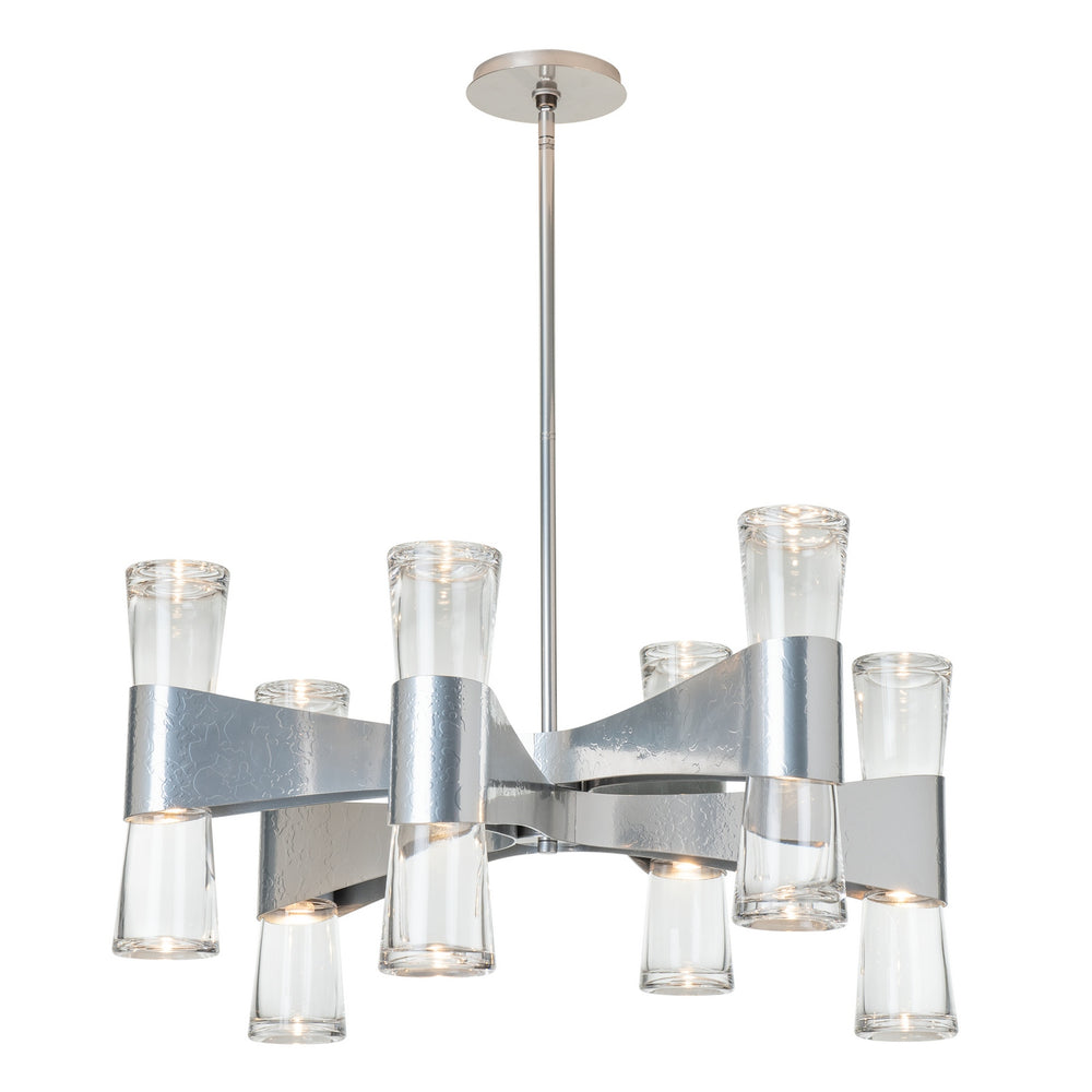 Hubbardton Forge - Bellis 6-Arm 12-Light Round Chandelier - Bellis - Sterling- Union Lighting Luminaires Decor