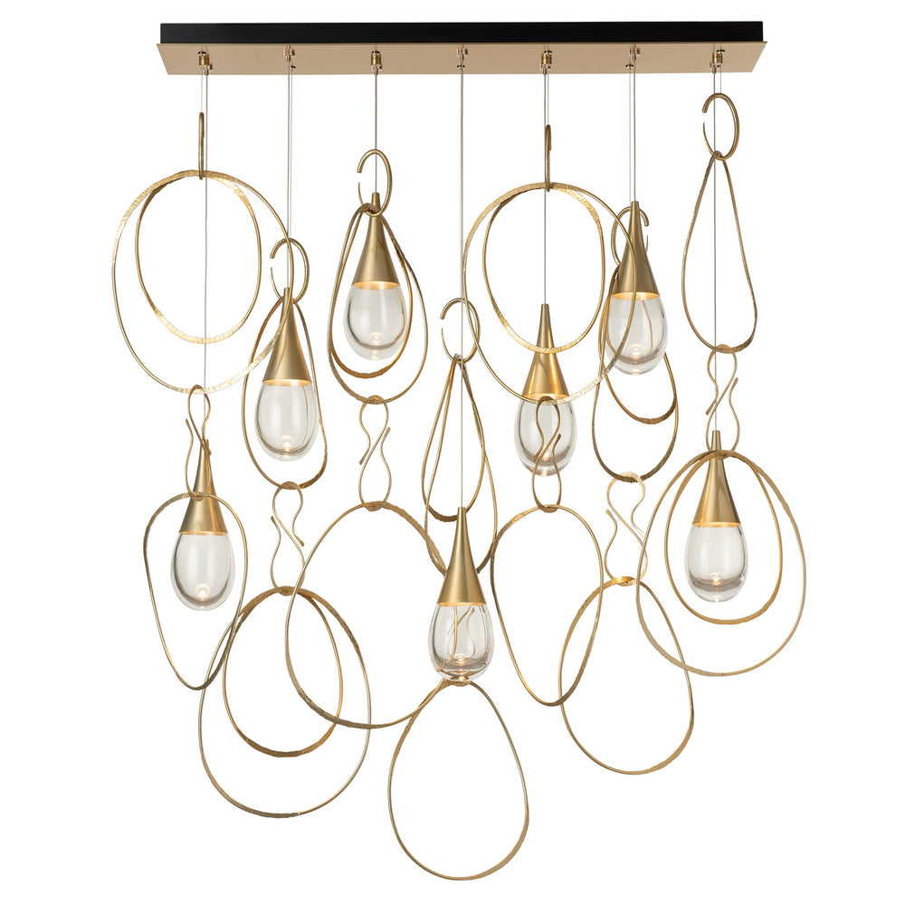 Hubbardton Forge - Lyric 7-Light Linear Pendant - Lyric - Modern Brass- Union Lighting Luminaires Decor