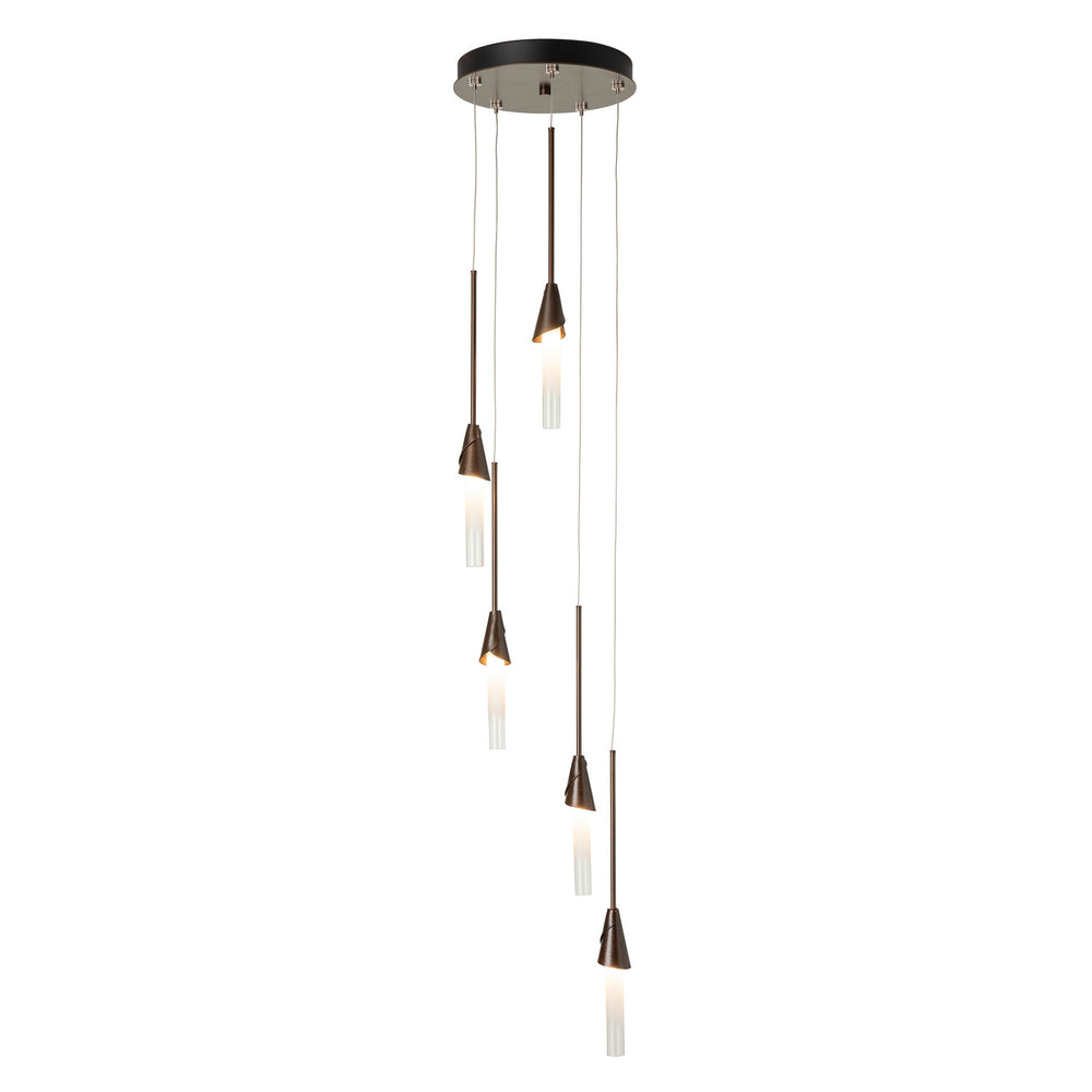 Hubbardton Forge - Lilium 5-Light Round Pendant - Lilium - Bronze- Union Lighting Luminaires Decor