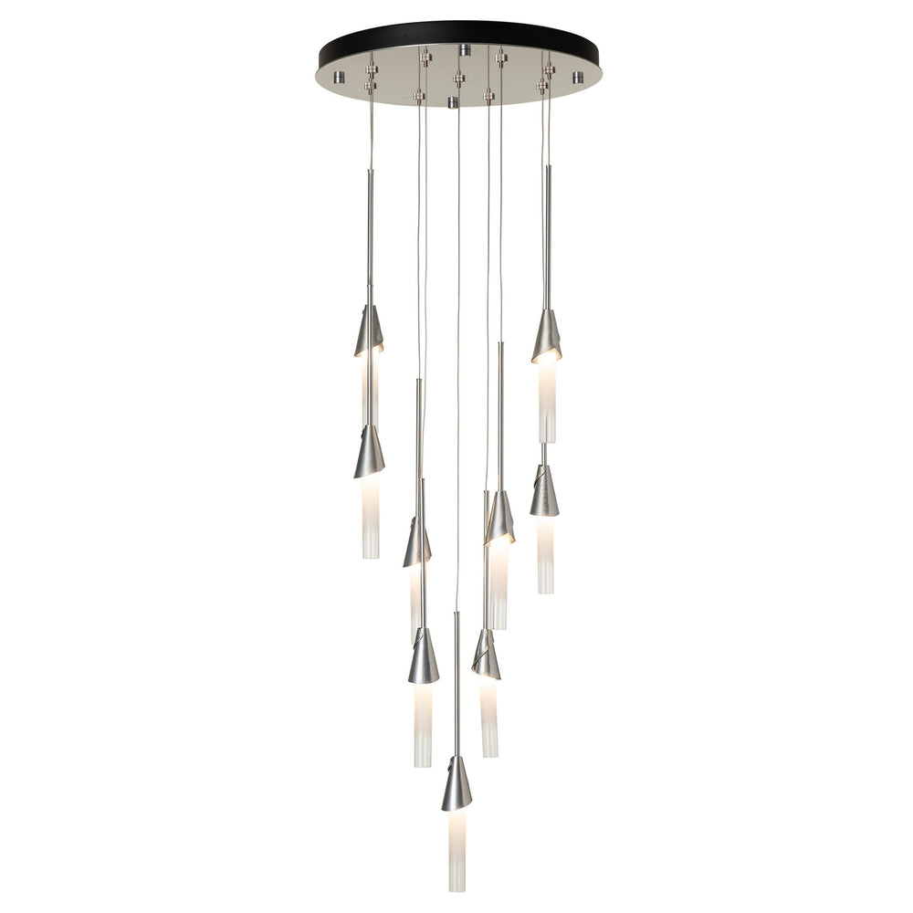 Hubbardton Forge - Lilium 9-Light Round Pendant - Lilium - Sterling- Union Lighting Luminaires Decor