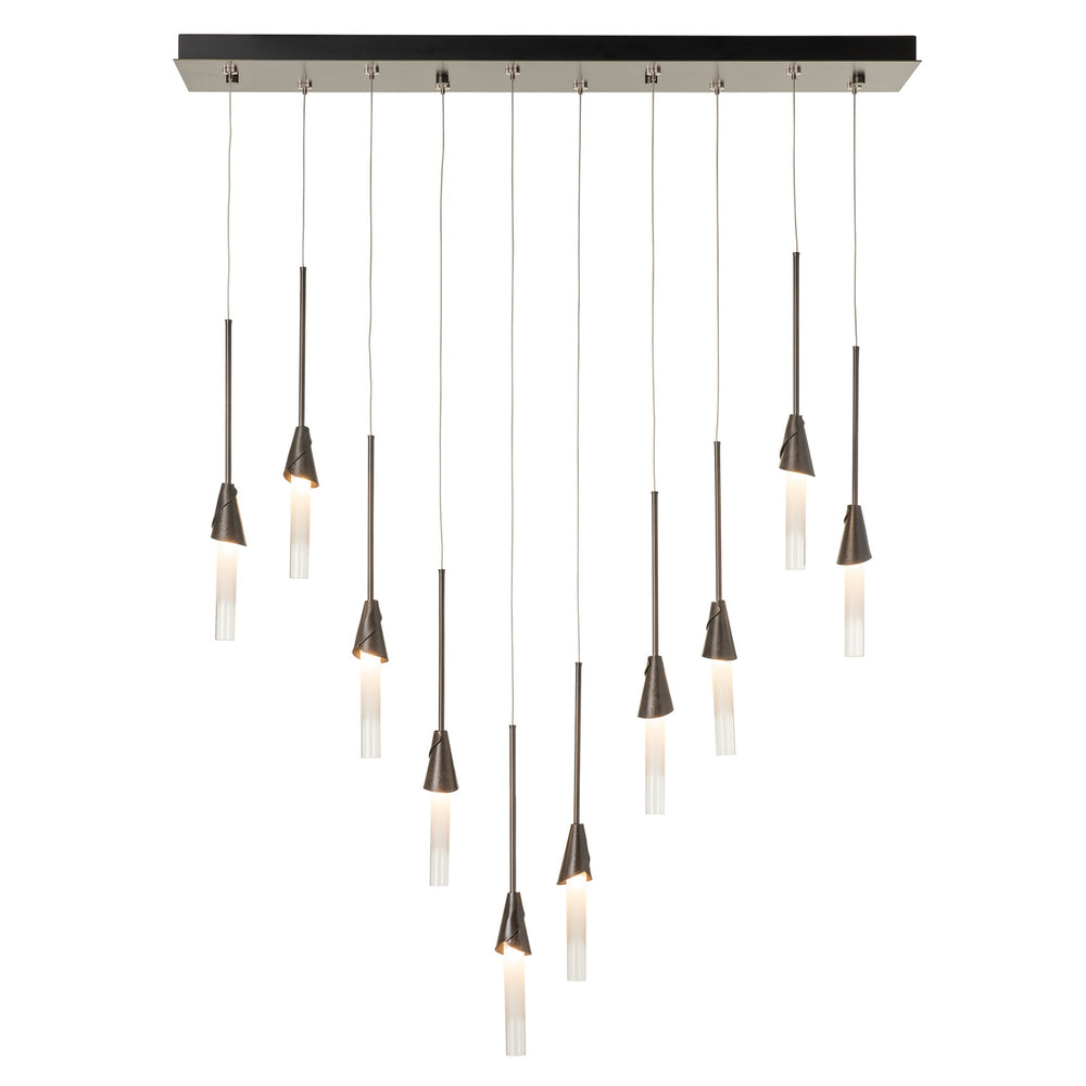 Hubbardton Forge - Lilium 10-Light Linear Pendant - Lilium - Dark Smoke- Union Lighting Luminaires Decor
