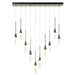 Hubbardton Forge - Lilium 10-Light Linear Pendant - Lilium - Dark Smoke- Union Lighting Luminaires Decor
