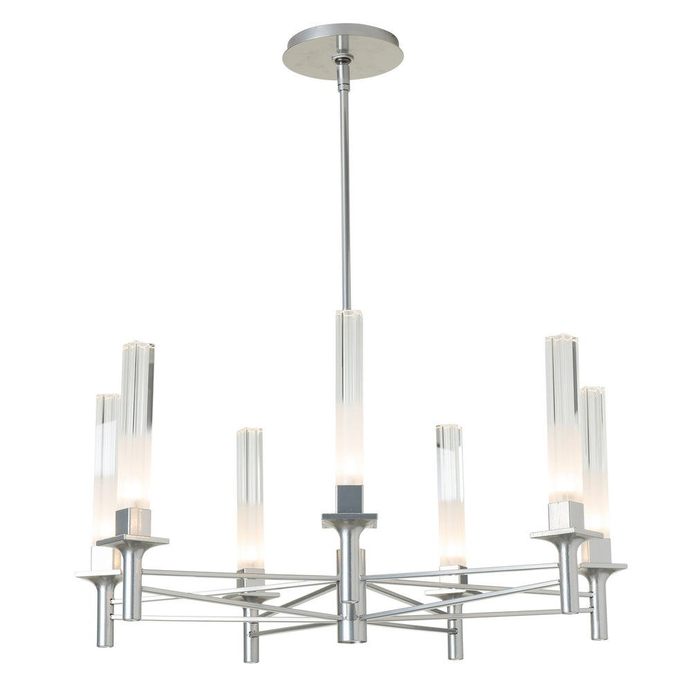 Hubbardton Forge - Truss 7-Arm Round Chandelier - Truss - Sterling- Union Lighting Luminaires Decor