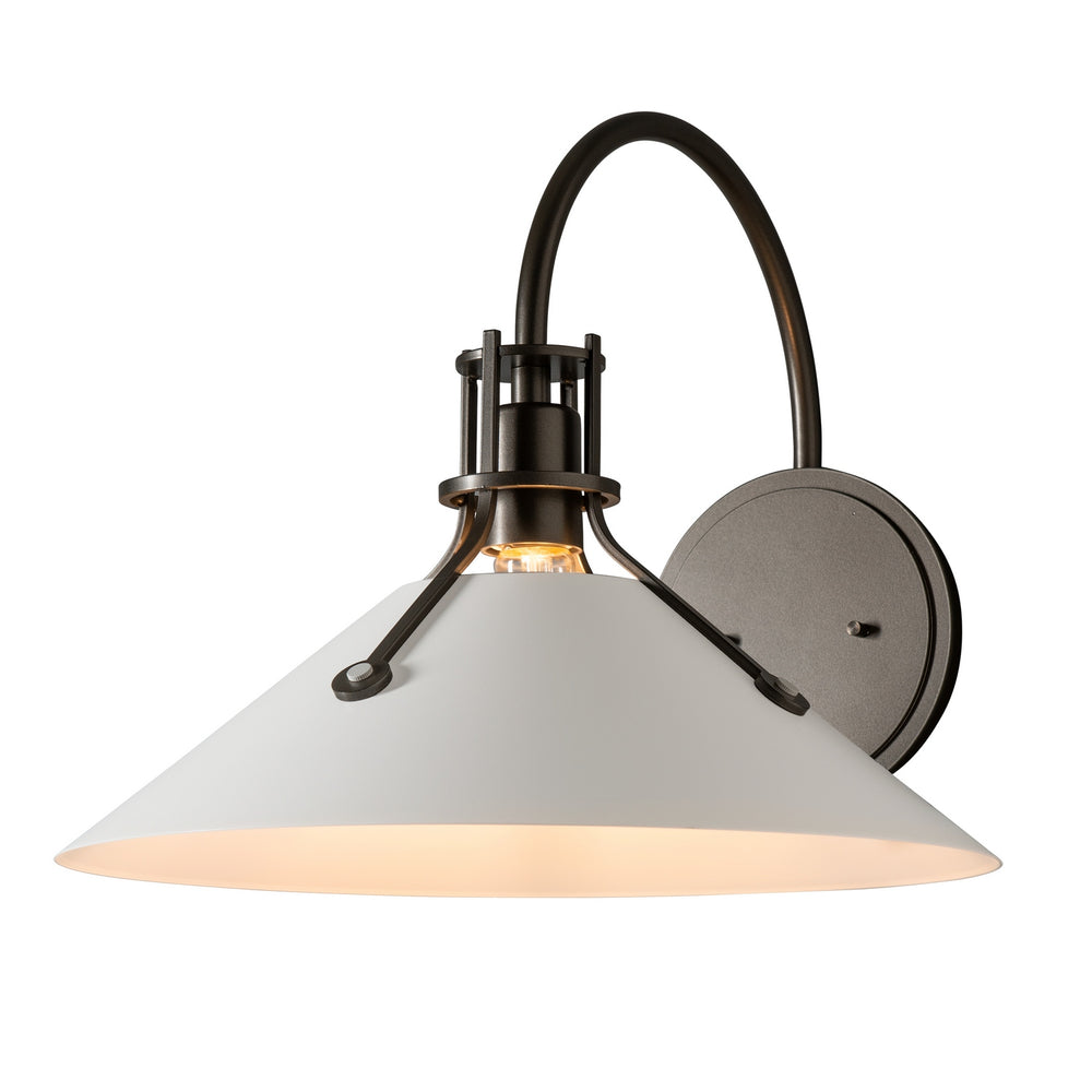 Hubbardton Forge - Henry Large Metal Shade Sconce - Henry - Dark Smoke- Union Lighting Luminaires Decor