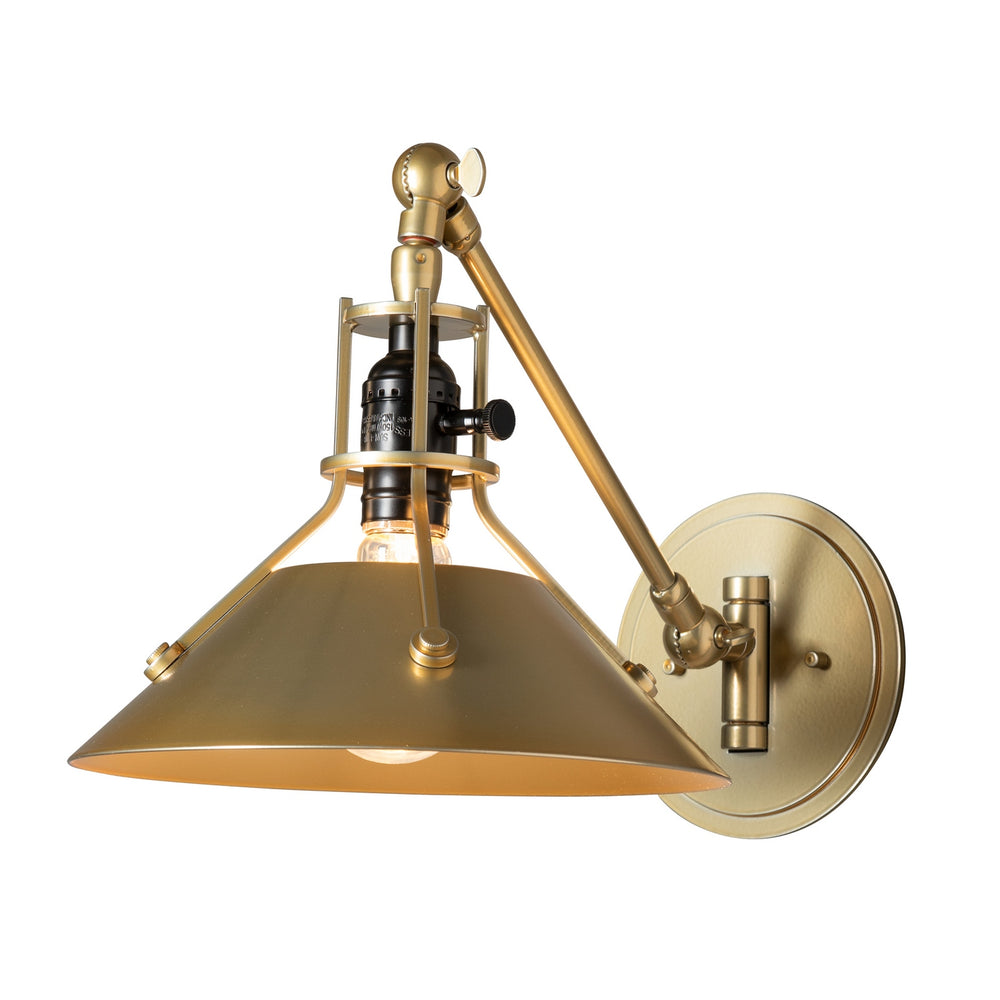 Hubbardton Forge - Henry Swing Arm Metal Shade Sconce - Henry - Modern Brass- Union Lighting Luminaires Decor