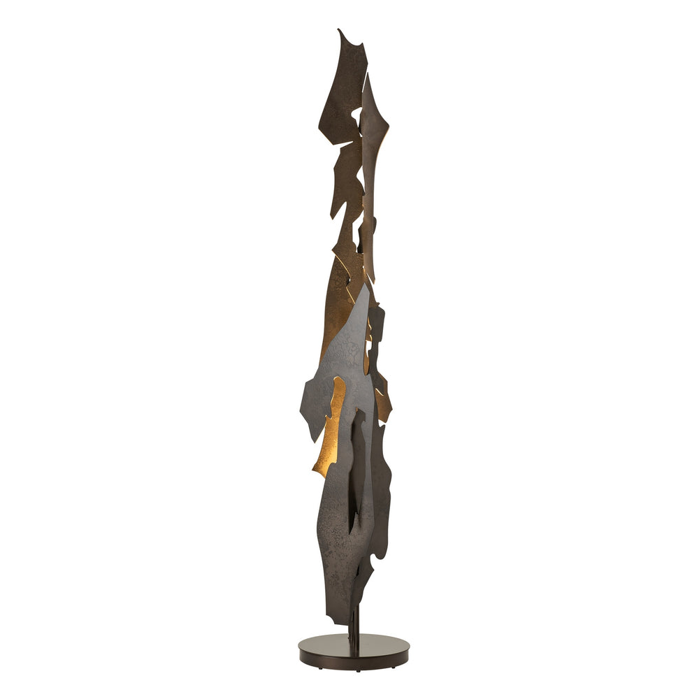 Hubbardton Forge - Lattice Torchiere - Fracture - Dark Smoke- Union Lighting Luminaires Decor