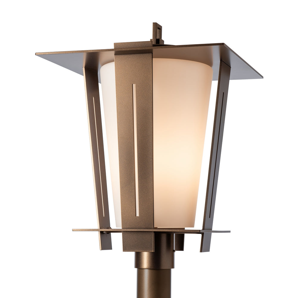 Hubbardton Forge - Linea Outdoor Lantern Post Light - Linea - Coastal Bronze- Union Lighting Luminaires Decor