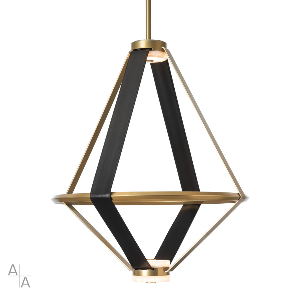 Hubbardton Forge - Aspen Large LED Lantern - Aspen - Modern Brass- Union Lighting Luminaires Decor
