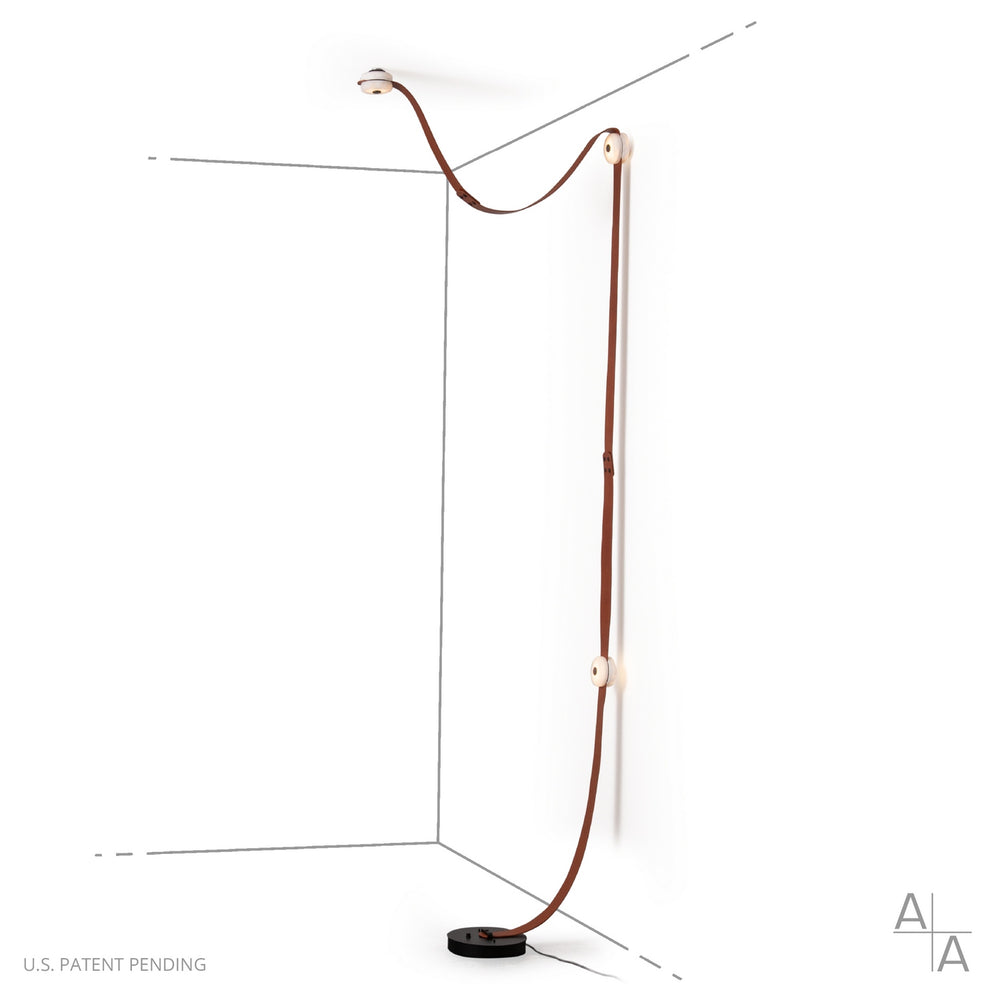 Hubbardton Forge - Snaps Floor-to-Ceiling Plug-in LED Lamp - Snaps - Black- Union Lighting Luminaires Decor