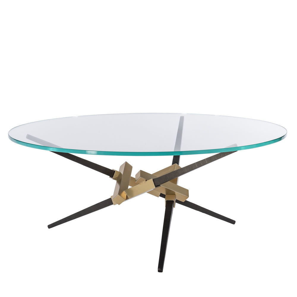 Hubbardton Forge - Crux Coffee Table w/Steel Legs - Crux - Modern Brass- Union Lighting Luminaires Decor