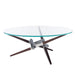 Hubbardton Forge - Crux Coffee Table w/Wood Legs - Crux - Sterling- Union Lighting Luminaires Decor