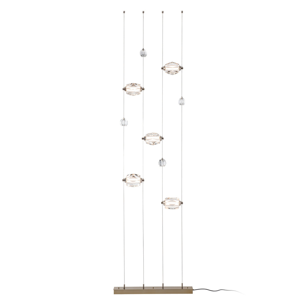 Hubbardton Forge - Gatsby 5-Light Floor to Ceiling Plug-In LED Lamp - Gatsby - Modern Brass- Union Lighting Luminaires Decor