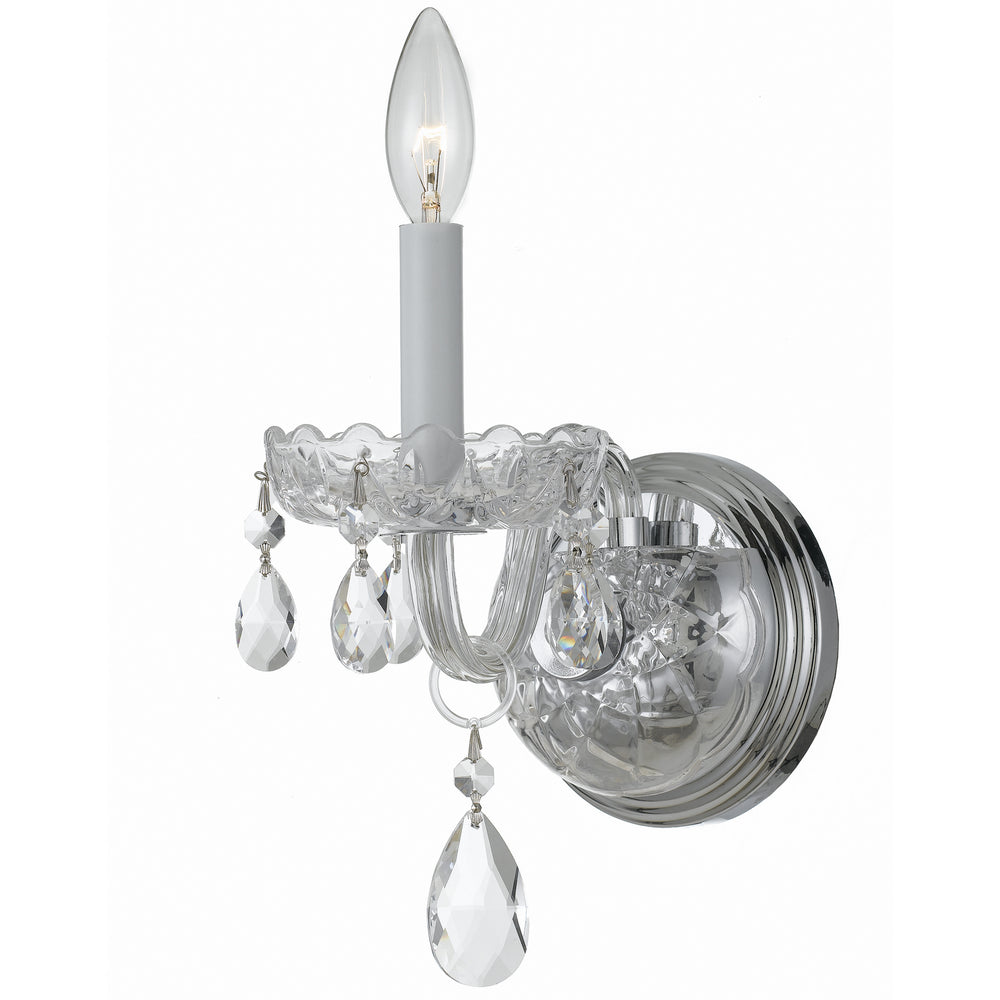 Crystorama - One Light Wall Sconce - Traditional Crystal - Polished Chrome- Union Lighting Luminaires Decor