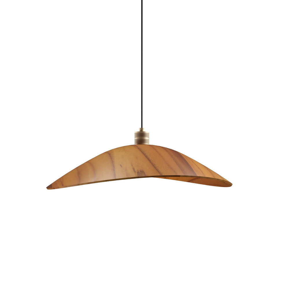 Accord Lighting - One Light Pendant - Oyster - Teak- Union Lighting Luminaires Decor