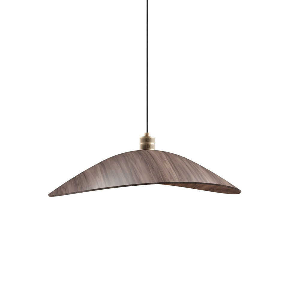 Accord Lighting - One Light Pendant - Oyster - American Walnut- Union Lighting Luminaires Decor
