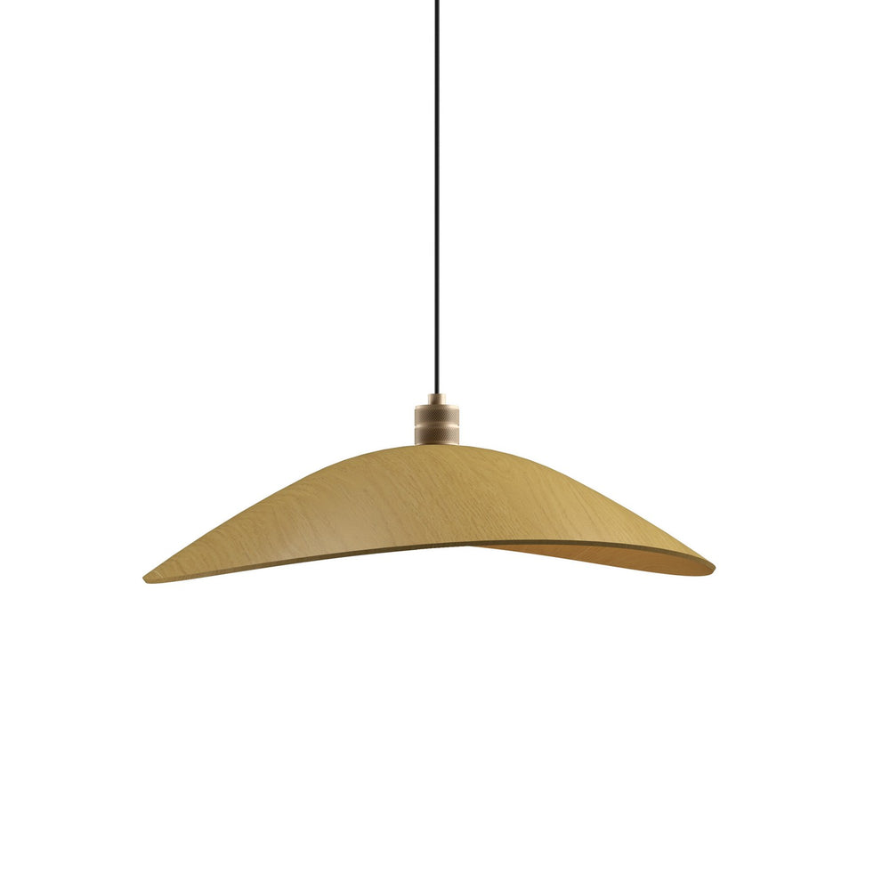 Accord Lighting - One Light Pendant - Oyster - Organic Gold- Union Lighting Luminaires Decor