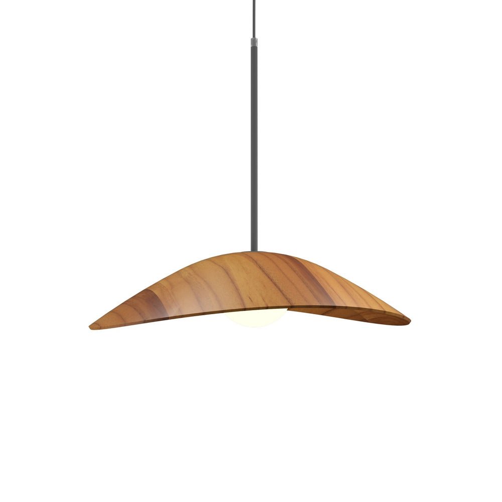 Accord Lighting - One Light Pendant - Oyster - Teak- Union Lighting Luminaires Decor