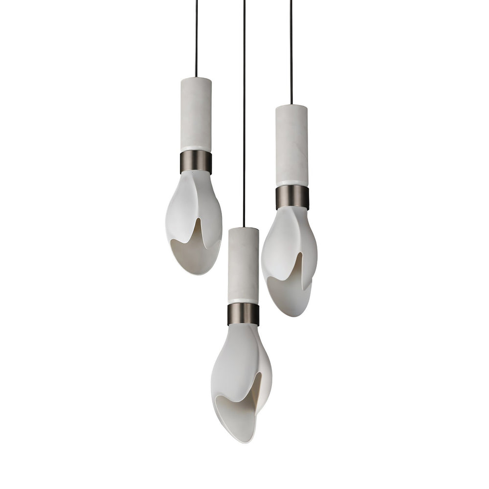 Studio M - LED Pendant - Burgeon - Satin Nickel- Union Lighting Luminaires Decor