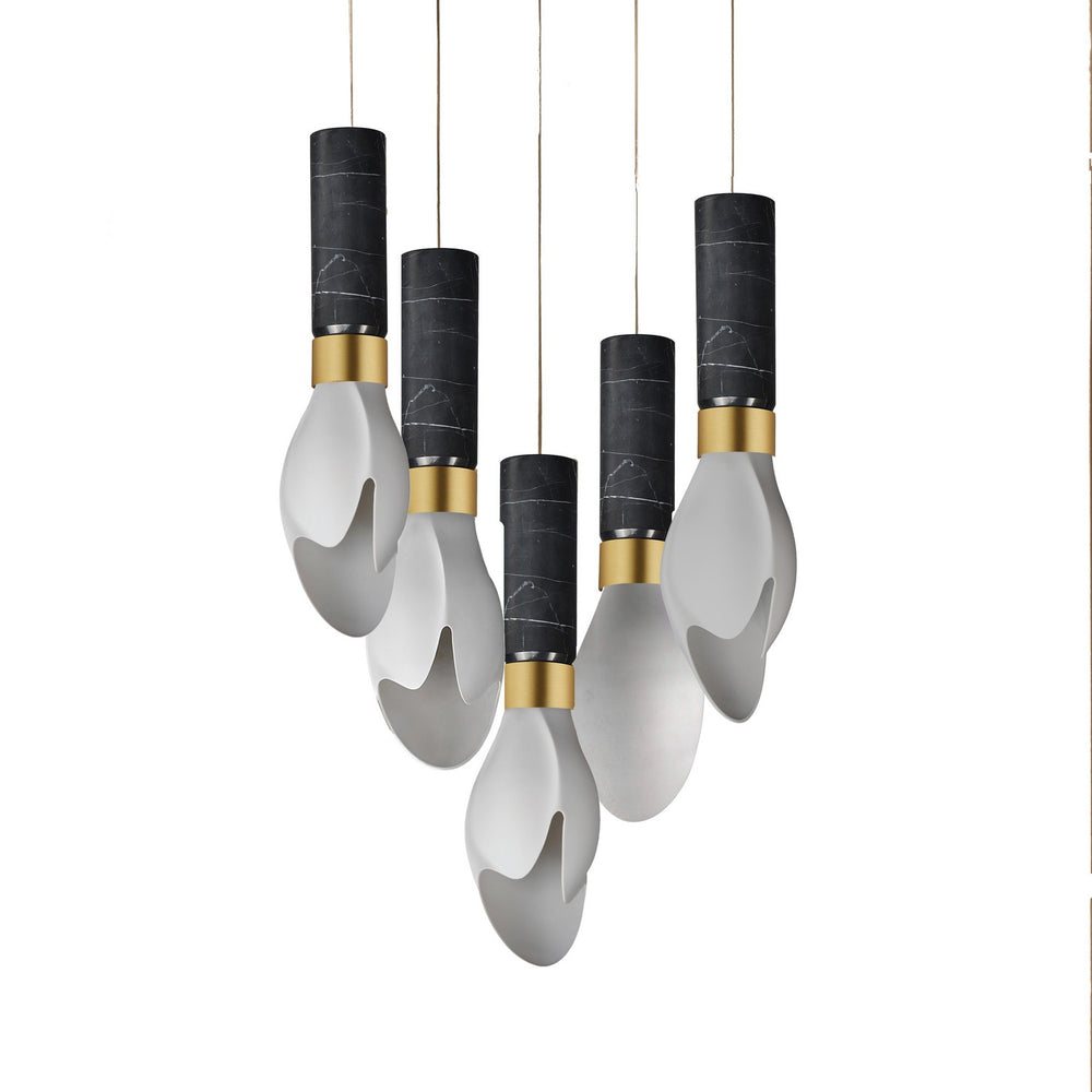 Studio M - LED Pendant - Burgeon - Natural Aged Brass- Union Lighting Luminaires Decor