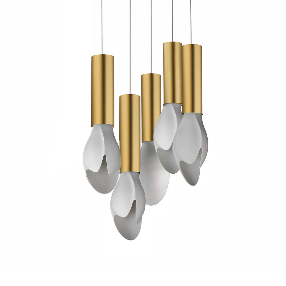 Studio M - LED Pendant - Burgeon - Natural Aged Brass- Union Lighting Luminaires Decor