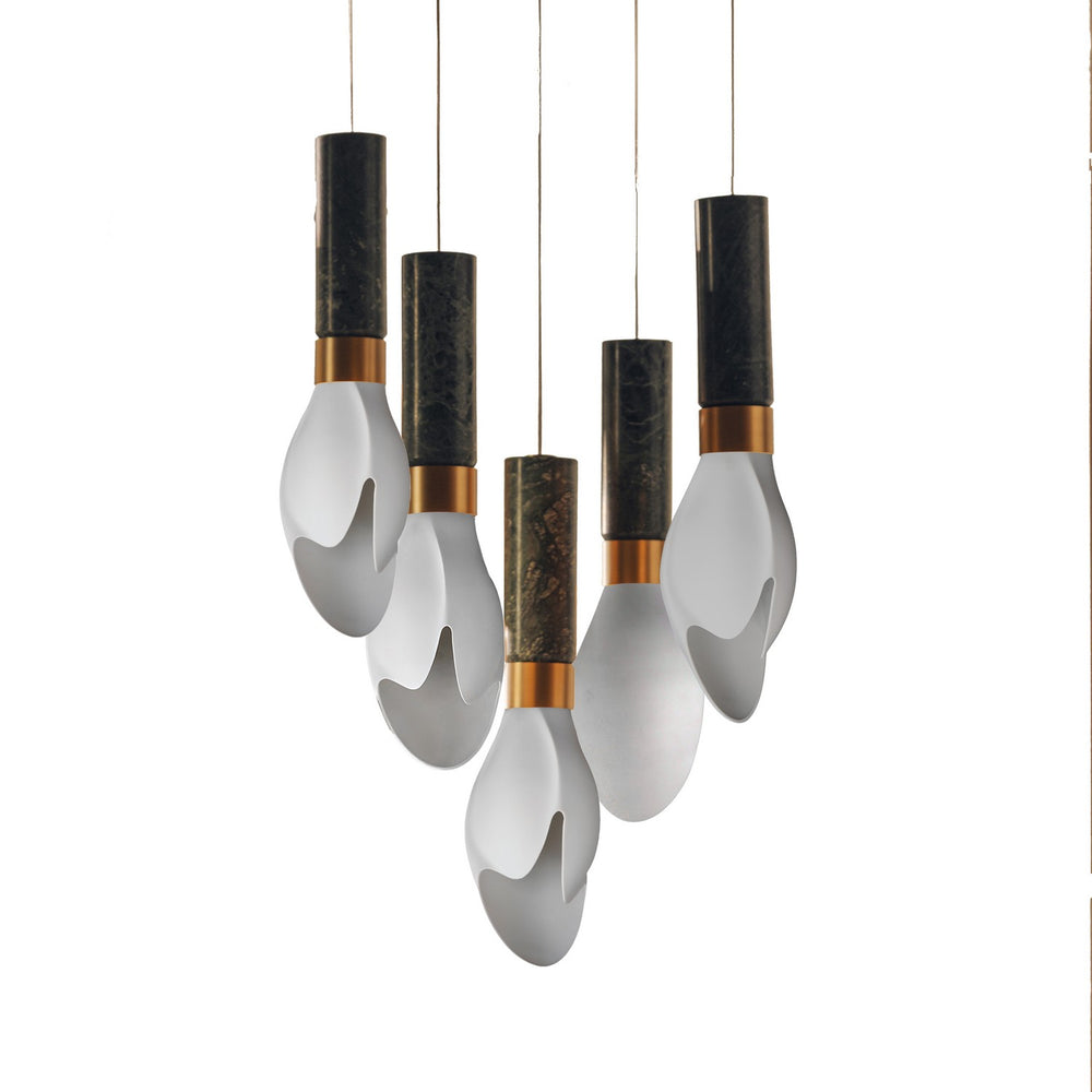 Studio M - LED Pendant - Burgeon - Natural Aged Brass- Union Lighting Luminaires Decor