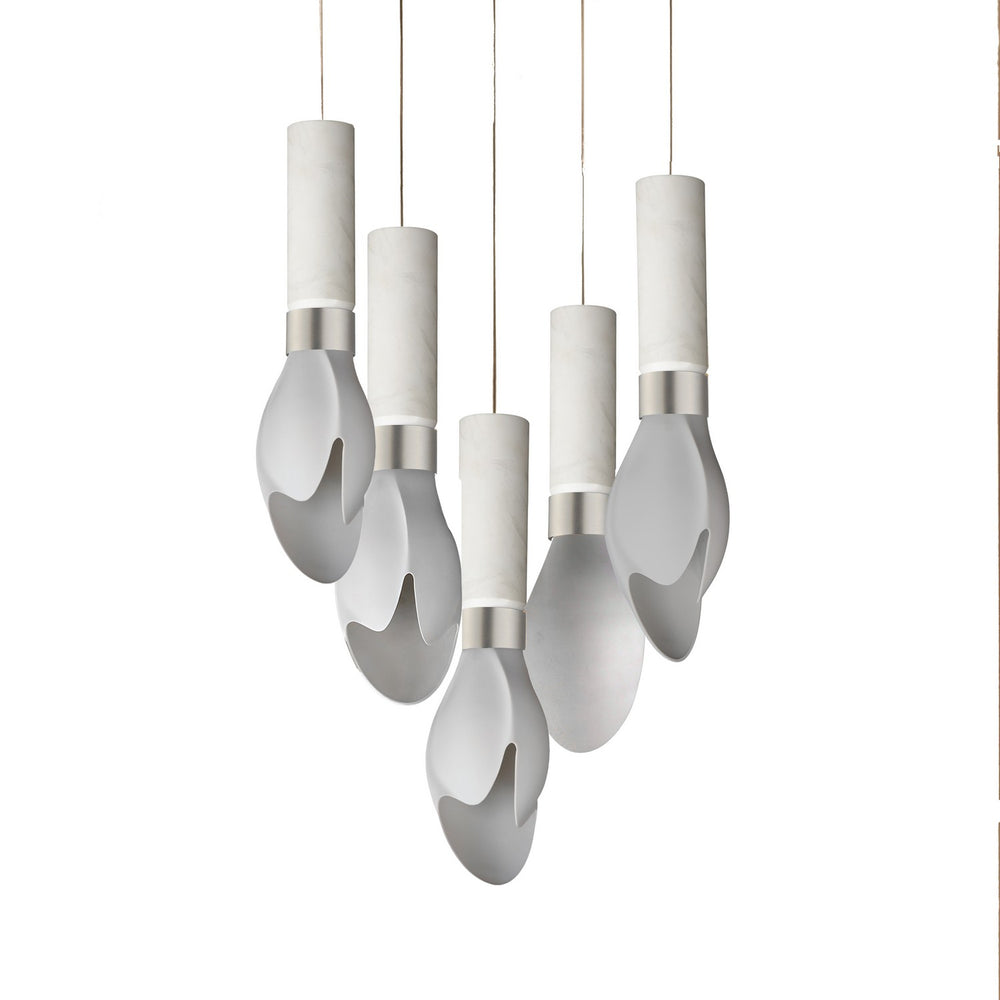 Studio M - LED Pendant - Burgeon - Satin Nickel- Union Lighting Luminaires Decor