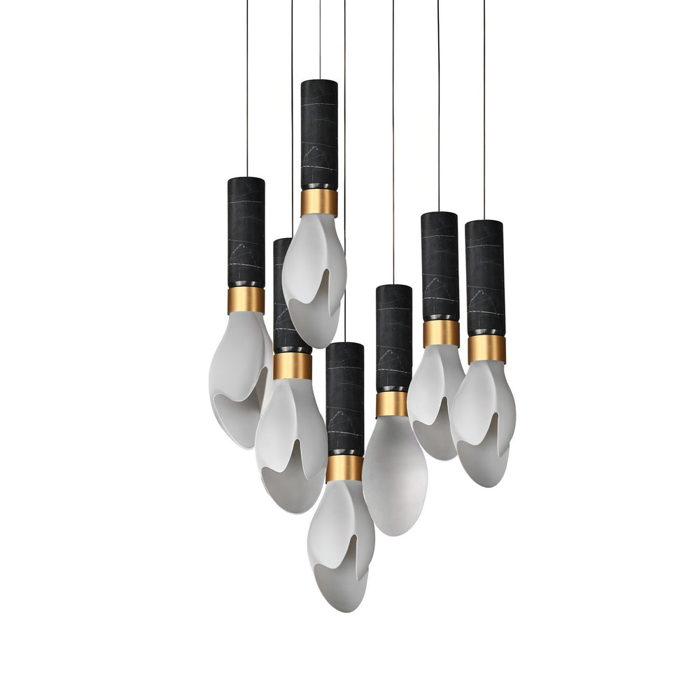 Studio M - LED Pendant - Burgeon - Natural Aged Brass- Union Lighting Luminaires Decor