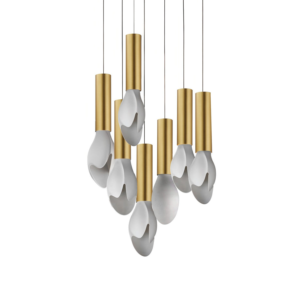 Studio M - LED Pendant - Burgeon - Natural Aged Brass- Union Lighting Luminaires Decor