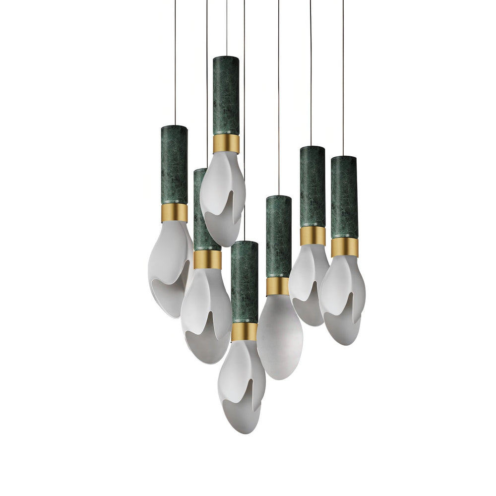 Studio M - LED Pendant - Burgeon - Natural Aged Brass- Union Lighting Luminaires Decor