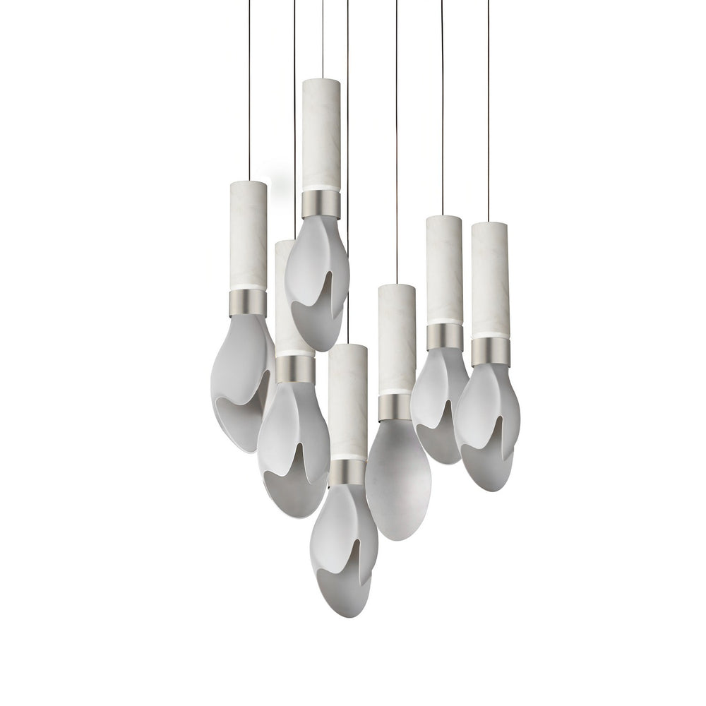 Studio M - LED Pendant - Burgeon - Satin Nickel- Union Lighting Luminaires Decor