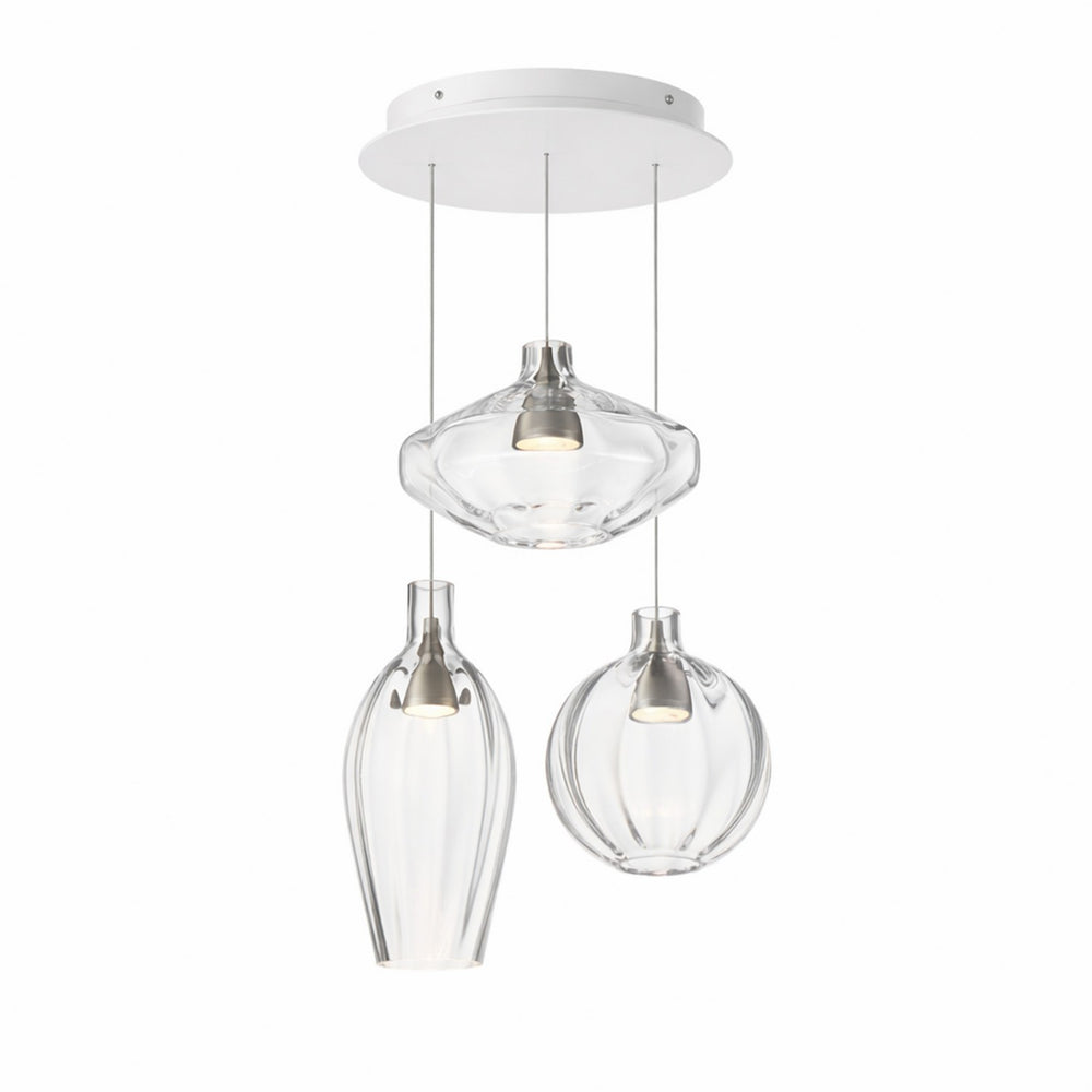 Studio M - LED Pendant - Ray Dance - Brushed Aluminum- Union Lighting Luminaires Decor