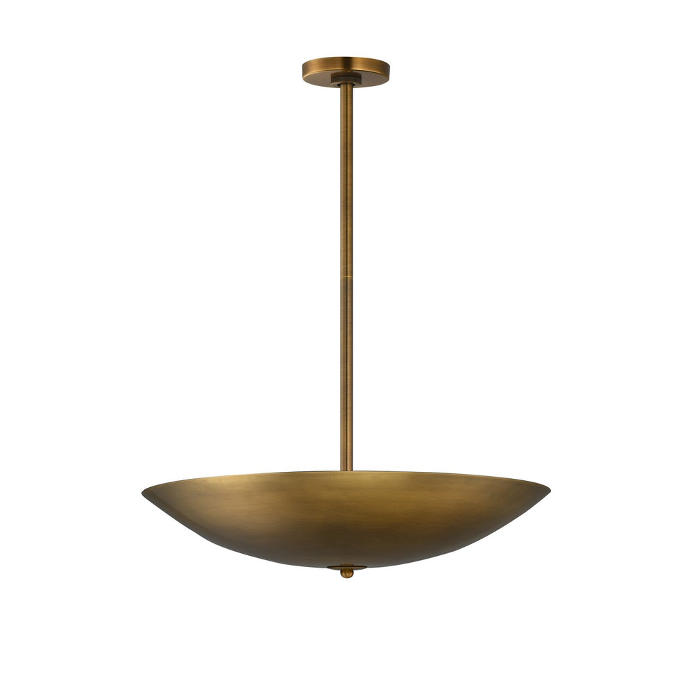 Studio M - LED Pendant/Semi-Flush - Vesta - Weathered Brass- Union Lighting Luminaires Decor