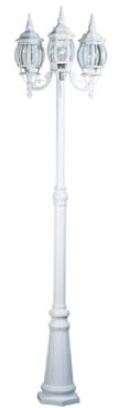 Artcraft Quebec - Three Light Outdoor Post Mount - Classico - White- Union Lighting Luminaires Decor
