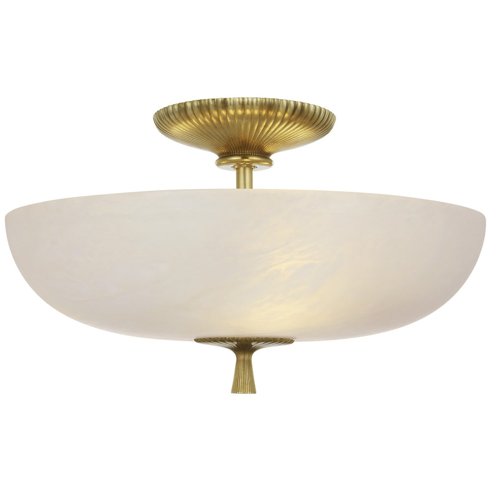 Visual Comfort Signature Canada - LED Semi-Flush Mount - Pascal - Hand-Rubbed Antique Brass- Union Lighting Luminaires Decor