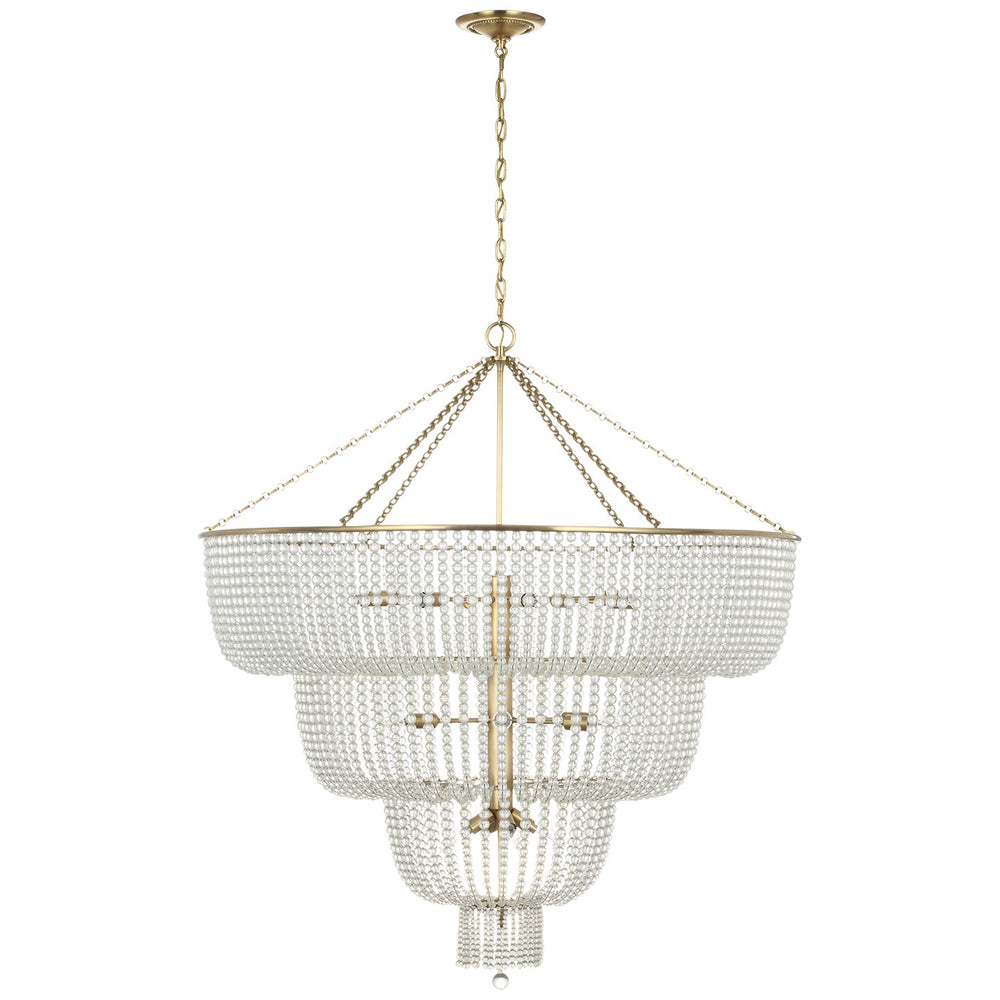 Visual Comfort Signature Canada - LED Chandelier - Jacqueline - Hand-Rubbed Antique Brass- Union Lighting Luminaires Decor