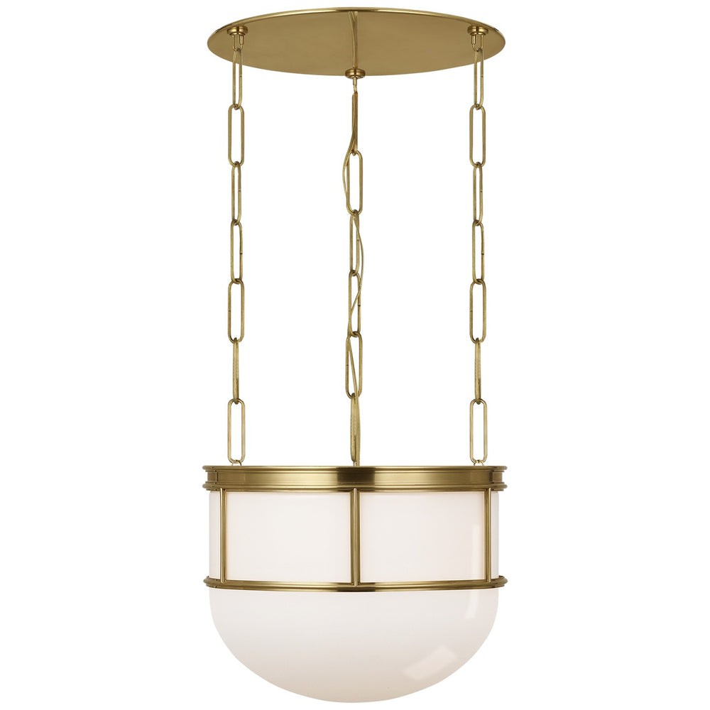 Visual Comfort Signature Canada - LED Lantern - Martil - Antique-Burnished Brass with White Glass- Union Lighting Luminaires Decor