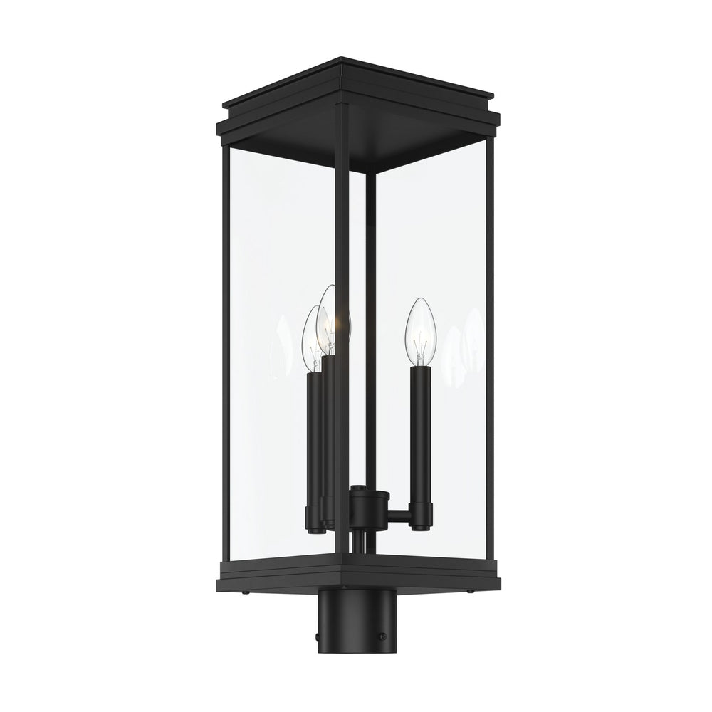 Kichler Canada - Three Light Outdoor Post Lantern - Lundon - Black- Union Lighting Luminaires Decor