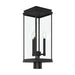 Kichler Canada - Three Light Outdoor Post Lantern - Lundon - Black- Union Lighting Luminaires Decor