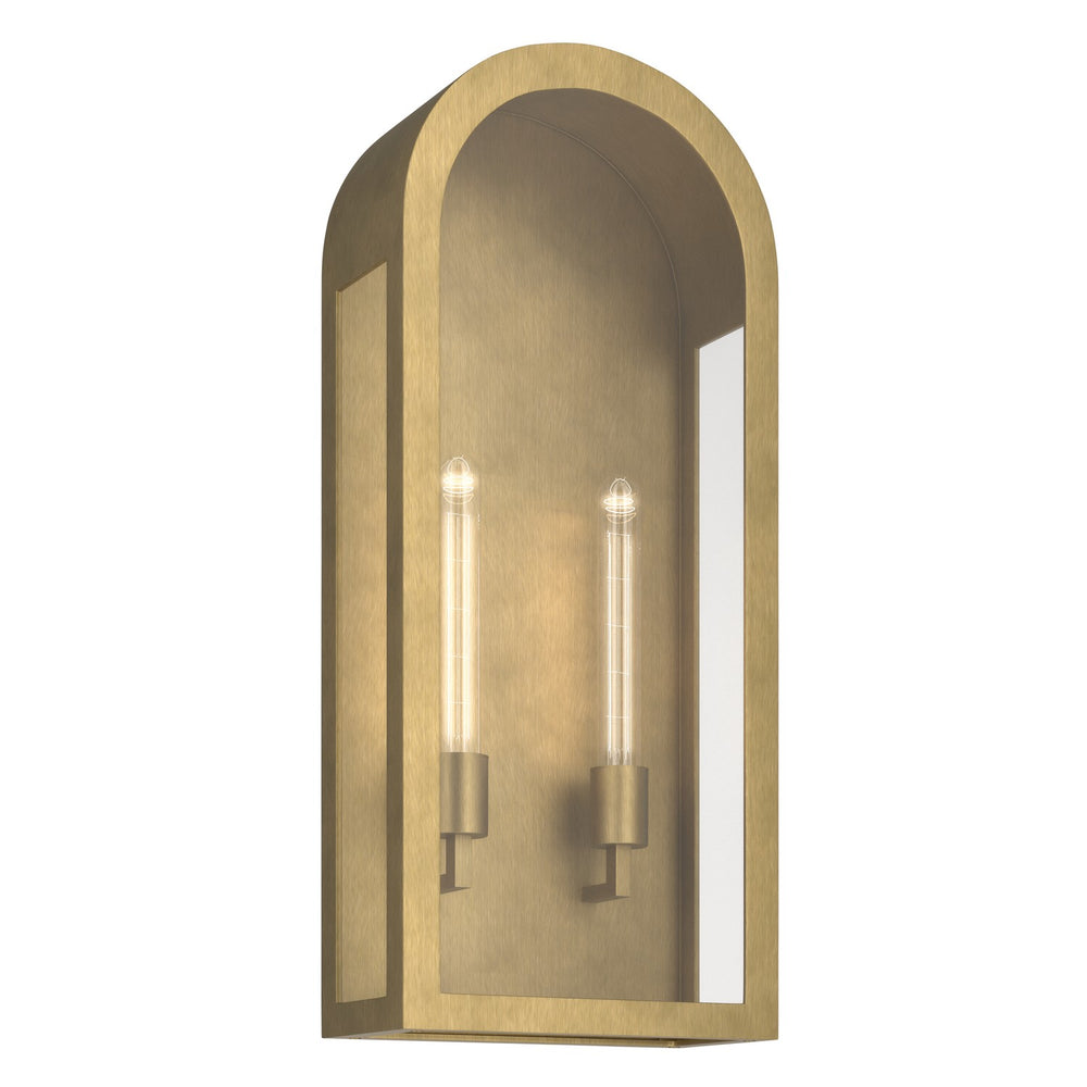 Kichler Canada - Two Light Outdoor Wall Mount - Marea - Natural Brass- Union Lighting Luminaires Decor