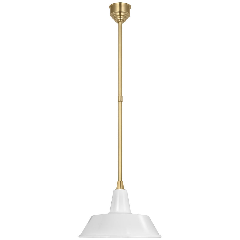 Visual Comfort Signature Canada - LED Pendant - Academy Barn Light - Hand-Rubbed Antique Brass- Union Lighting Luminaires Decor
