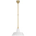 Visual Comfort Signature Canada - LED Pendant - Academy Barn Light - Hand-Rubbed Antique Brass- Union Lighting Luminaires Decor