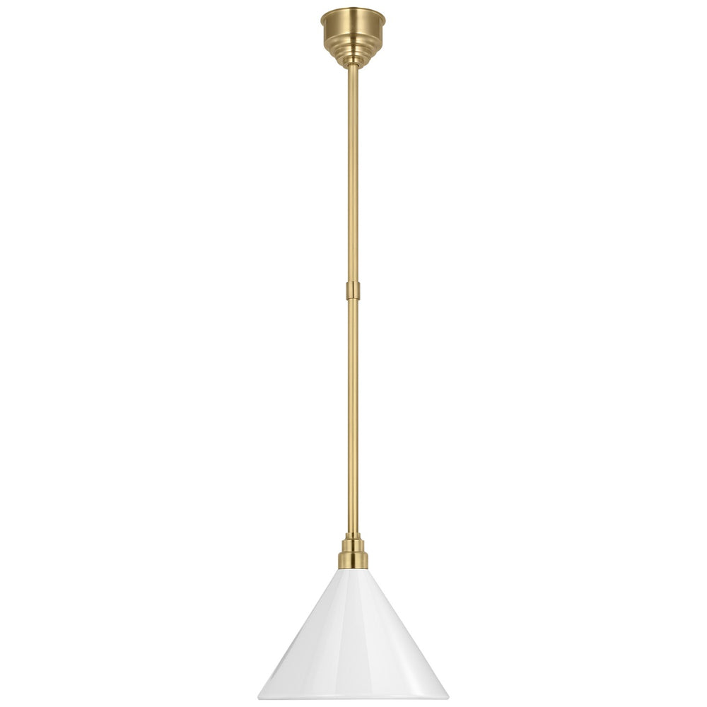 Visual Comfort Signature Canada - LED Pendant - Academy Barn Light - Hand-Rubbed Antique Brass- Union Lighting Luminaires Decor