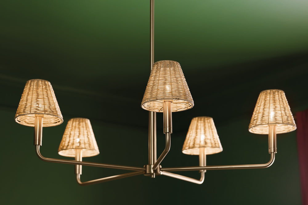 Kichler Canada - Five Light Chandelier - Bekah - Champagne Bronze- Union Lighting Luminaires Decor