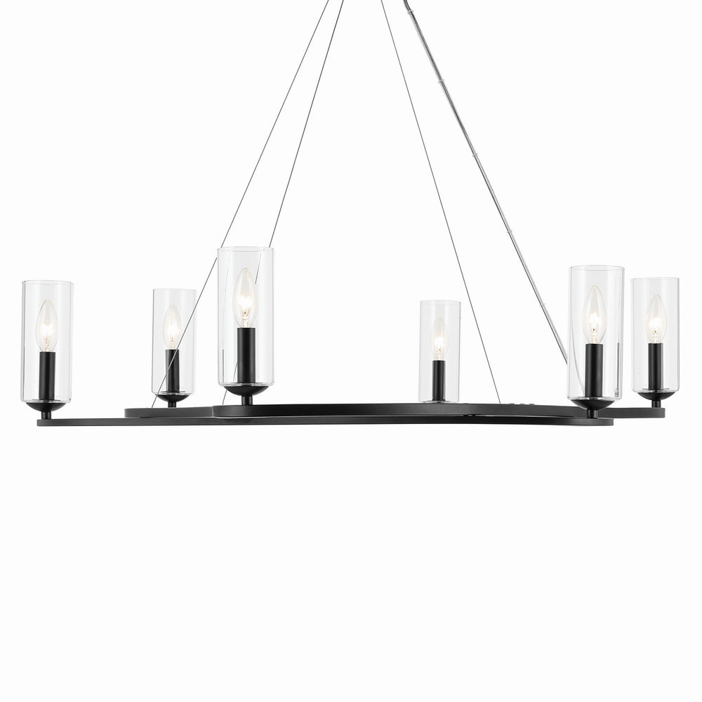 Kichler Canada - Six Light Chandelier - Harpin - Black- Union Lighting Luminaires Decor